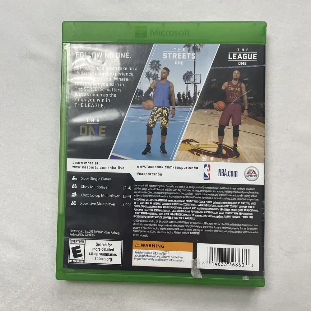 NBA Live 18 (Microsoft Xbox One, 2017) The Streets, The League Basketball Harden